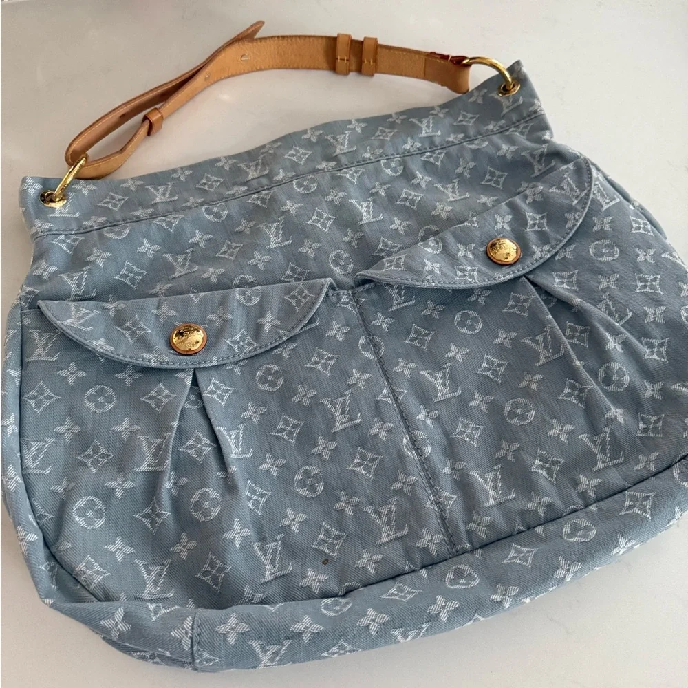 LOUIS VUITTON Monogram Denim Daily GM ~ EUC w/LV Dust Bag - Picture 8 of 16